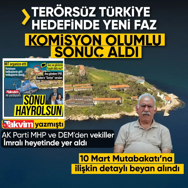 Terörsüz Türkiye komisyonu İmralıya gitti: Olumlu sonuçlar alındı