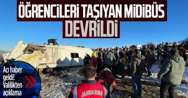 Son dakika: Kayseri’de feci kaza: Öğrencileri taşıyan midibüs devrildi! 2 ölü ve 20 yaralı