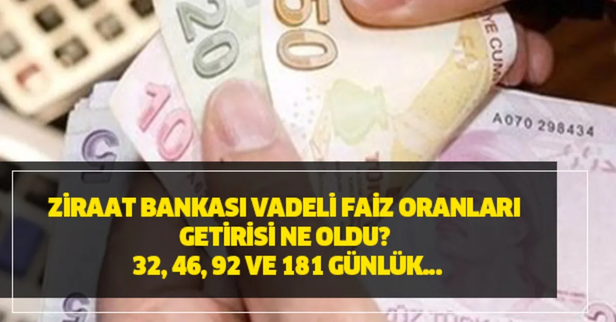 ziraat bankasi mevduat faiz oranlari