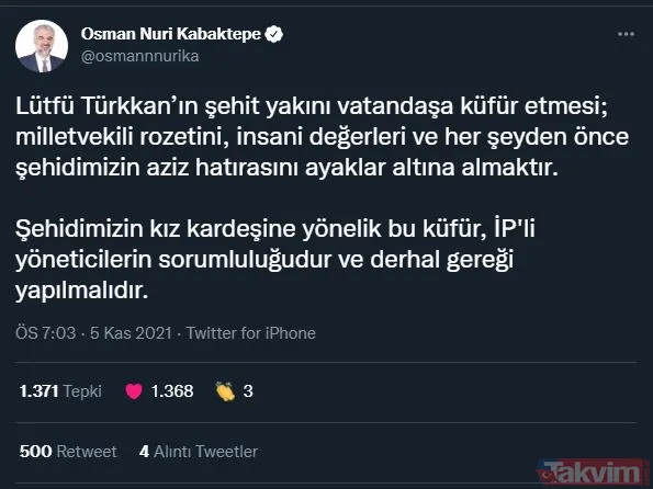 Şehit ağabeyine küfürler eden İYİ Partili Lütfü Türkkan'a tepkiler çığ gibi: "Bu sözü sana yedirmek Türk milletinin boynunun borcu" - 11