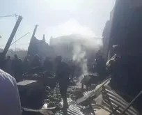 İran’da meyve sebze haline helikopter düştü