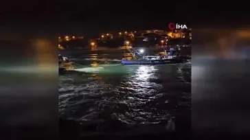 Arnavutköy’de balıkçı teknesi karaya oturdu