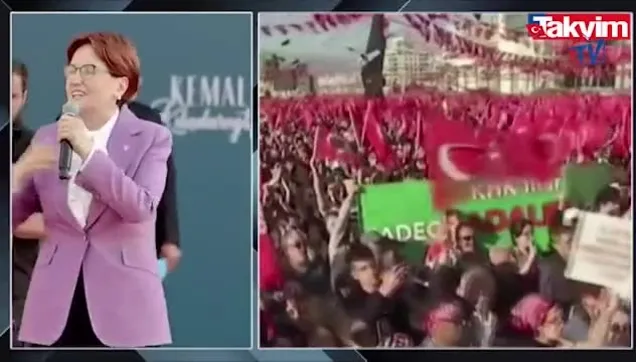 7'li koalisyonun mitinginde HDPKK flamaları sallandı Meral Akşener sessizce kaçtı!