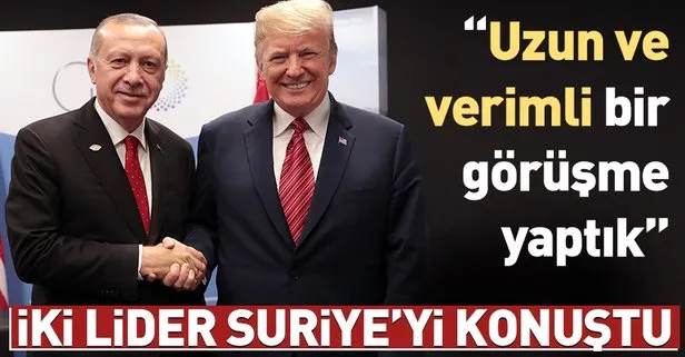 Başkan Erdoğan, ABD Başkanı Trump ile görüştü