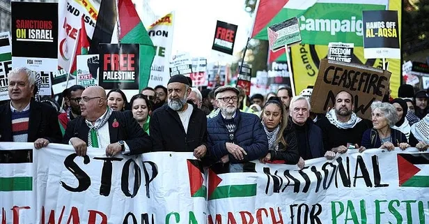 Londra’nın kalbinde Gazze için “Milyon Yürüyüşü”! Katil Netanyahu destekçilerinden göstericilere tehdit: Bekleyeceğiz