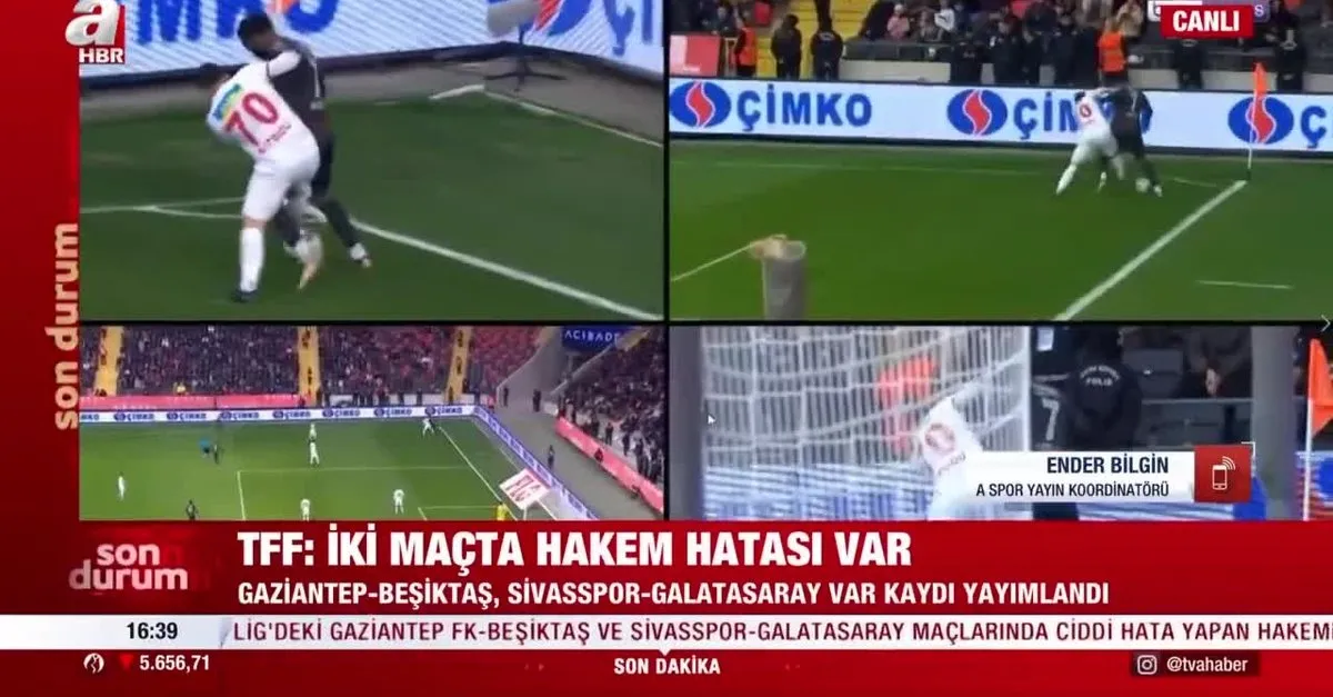 TFF'ye flaş talep! Gaziantep FK-Beşiktaş ve Sivasspor-Galatasaray maçları  tekrar edilsin - Futbol Haberleri