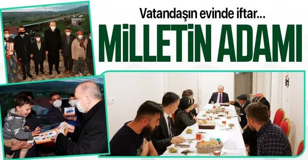 Başkan Erdoğan çiftçi Bekir Dikmen ve ailesine iftarda misafir oldu