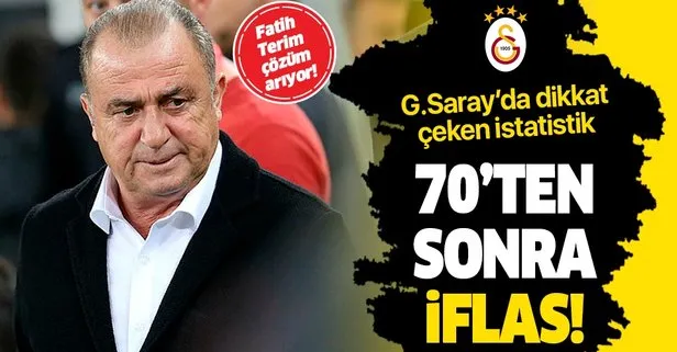 Galatasaray’da dikkat çeken istatistik! 70’ten sonra iflas