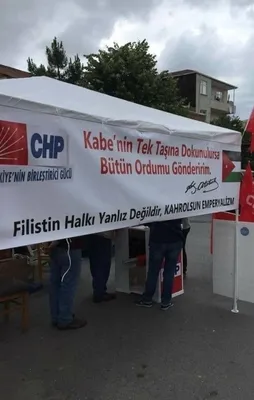 CHP'nin skandallarla dolu Filistin afişi