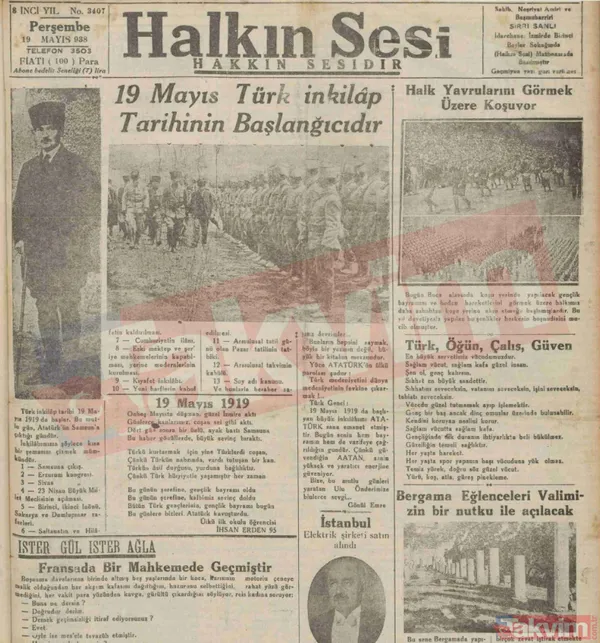 ARŞİV | Atatürk'ün katıldığı son 19 Mayıs'tan son kare! Dönemin gazetelerinde manşet manşet 'gençlik' coşkusu - 13