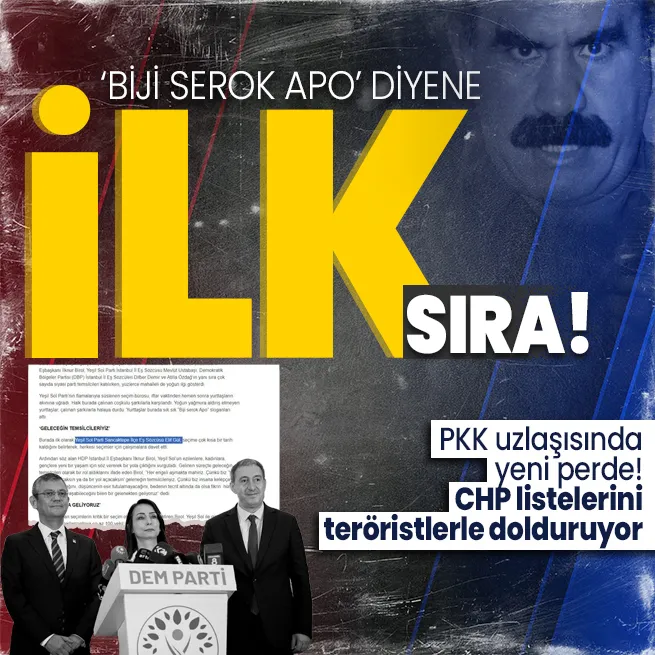 CHP-DEM arasındaki Kandil uzlaşısında yeni perde! Biji Serok Apo sloganı atan DEMli Elif Güle ilk sıra, terör tutuklusu Nevzat Kılıça 5. sıra!