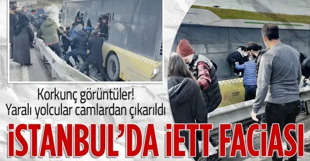 Son dakika: Sefaköy’de İETT otobüsü kazası! Yolcular camlar kırılarak çıkarıldı: Sürücünün de bulunduğu 10 kişi yaralandı