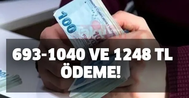 Bakanlık tarafından 693-1040 ve 1248 TL ödeme!