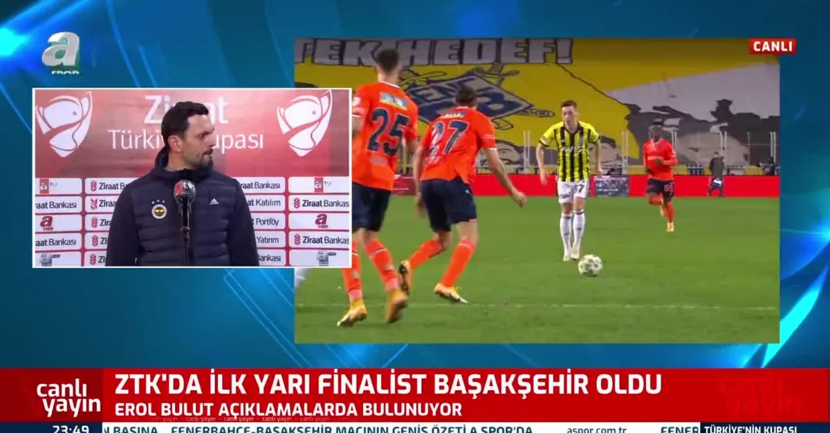 Fenerbahçe'nin hocası Erol Bulut, Başakşehir mağlubiyetinin ardından konuştu: Maç kontrolü bizde olmasına rağmen...