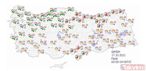 Son dakika: Meteoroloji il il uyardı! İstanbul, Ankara ve İzmir'de yağış var mı? İşte hava durumunun detayları... - 34