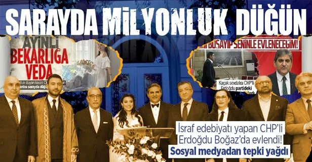 CHP’li Aykut Erdoğdu ile Tuba Torun’un ultra lüks oteldeki milyonluk düğününe tepki yağdı: Sobalı evden lüks otelde düğüne!