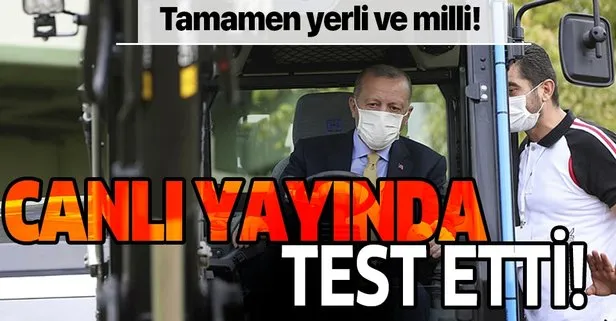 Başkan Erdoğan canlı yayında test etti! Tamamen yerli ve milli...