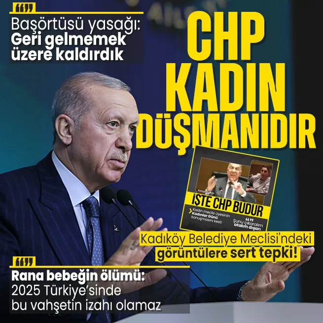 Başkan Erdoğandan Kadıköy Belediye Meclisindeki skandal görüntülere sert tepki: CHP kadın düşmanı partidir