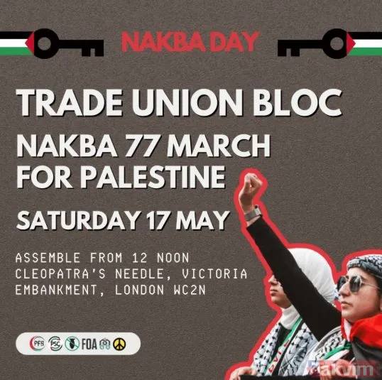 Londra'da Nekbe protestosu: Binlerce kişi sokaklarda - 4