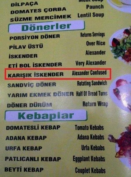 Türk’ün ingilizcesi