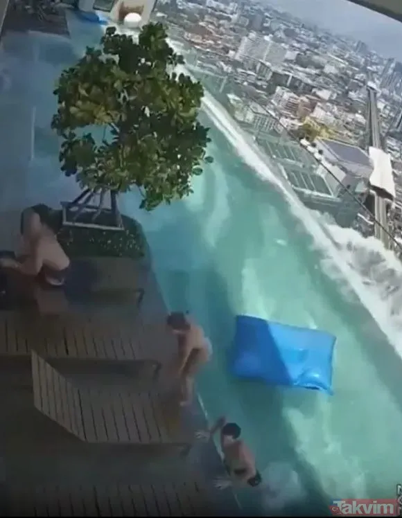 Myanmar depremine havuzda yakalandı! Bangkok’da dev dalgalar oluştu: Neredeyse gökdelenden düşüyordu - 3