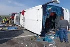 Manisa'nın Akhisar ilçesinde tur otobüsü ile çekici kazası: 11 ölü 27 yaralı