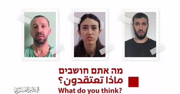 Kassam Tugayları aylar sonra ilk kez ‘esirlerin akıbeti belli olacak’ diyerek paylaşmıştı: İsrailli üç rehineden haber geldi! Soykırımcının kara propagandası yine patladı