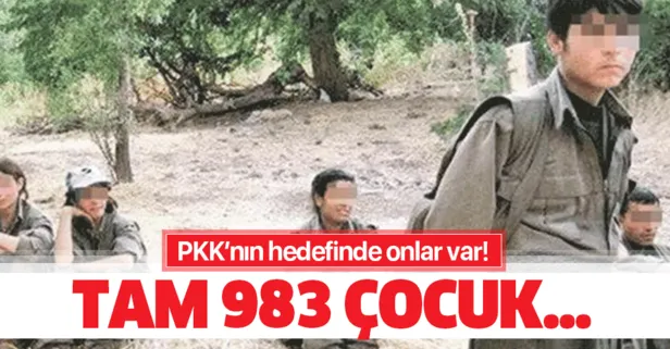 PKK’nın hedefinde çocuklar var! Tam 983 çocuk...