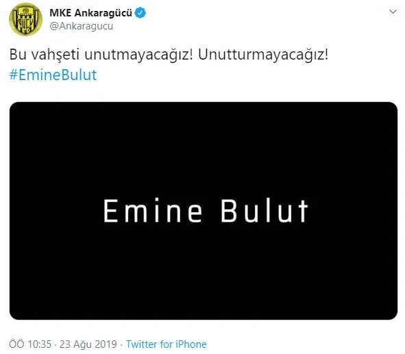 Emine Bulut olayına Süper Lig takımları sessiz kalmadı 'Alışmayacağız, susmayacağız'-7