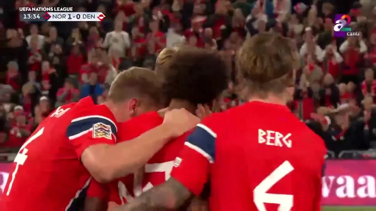 Norveç 1-0 Danimarka GOL: Oscar Bobb