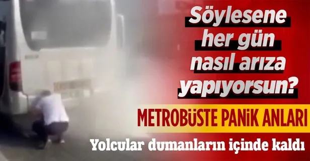 İstanbul’da sıradan bir gün: Metrobüs yine arıza yaptı dumanlar yükseldi