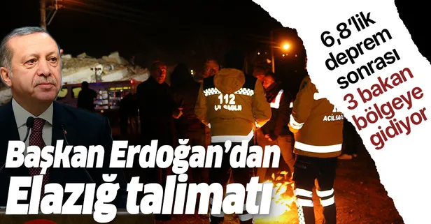 Son dakika: Başkan Erdoğan'dan Elazığ talimatı