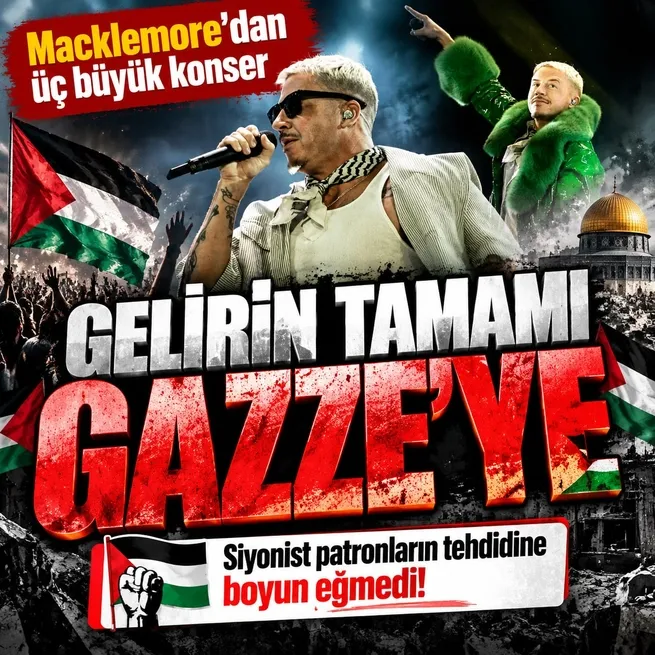 Macklemoredan Gazzeye destek turnesi: Tüm gelir Filistine bağışlanacak!