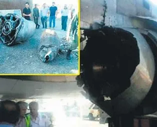 Gökten motor düştü