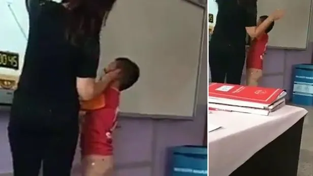 Bolu'daki ilkokulda öğretmen şiddeti! Öğrencinin kulağını çekip tokatladı-1
