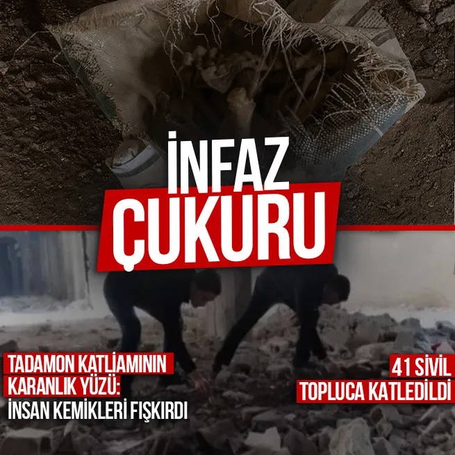 İnsan kemikleri fışkırdı! Tadamon Katliamının karanlık yüzü ortaya çıktı: 41 sivil topluca infaz edildi