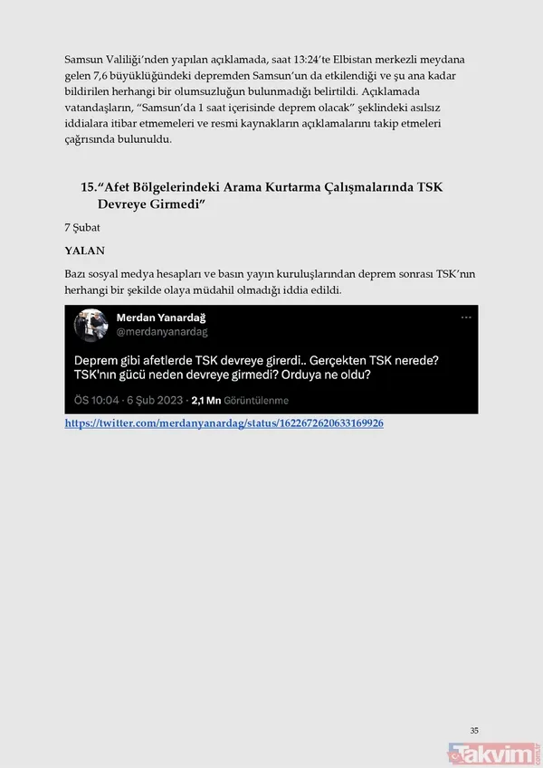 Felaket tellalları! Sosyal medyada paylaşılan yalanlar ve gerçekler - 42