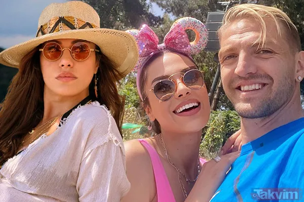 Şükran Ovalı siyah mayosunu giyip deniz yatağına sere serpe uzandı! Eşi Caner Erkin’e birbirinden iddialı pozlar verdi - 1