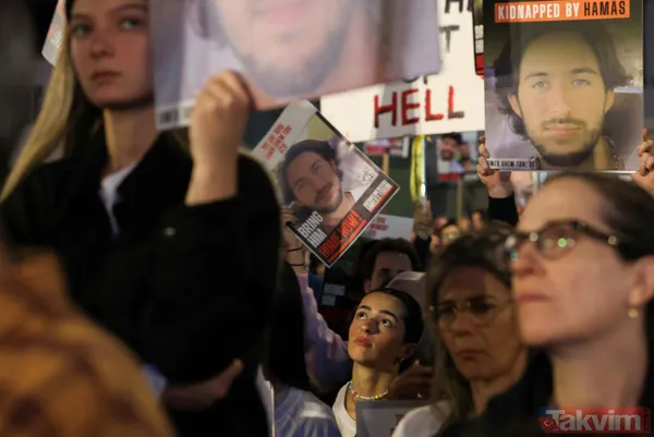 İsrailli esirlerin ailelerinden katil Netayahu'ya tepki yağmaya devam ediyor: Bakanlık yakındaki yolu 241 saniye boyunca trafiğe kapattılar - 20