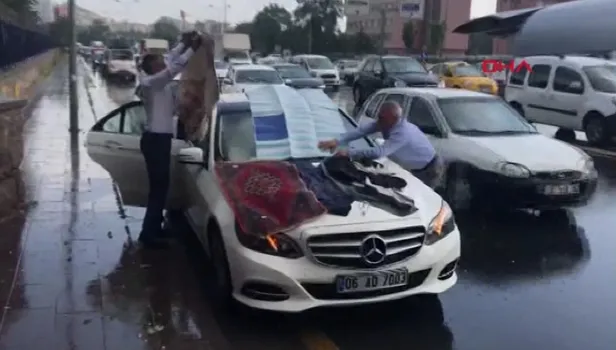 Ankaralılar doluya hazırlıksız yakalandı