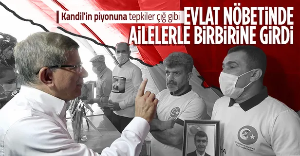 Evlat nöbetindeki ailelerle tartışıp hakaretler savuran Ahmet Davutoğlu'na tepkiler çığ gibi