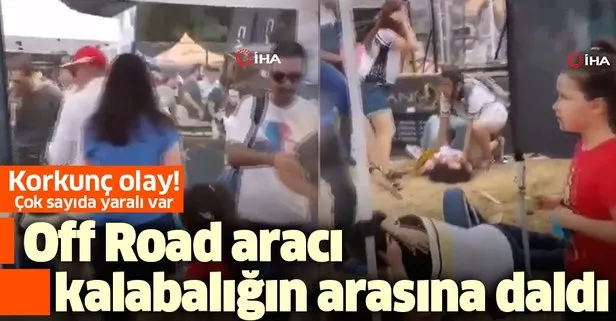 İstanbul’da off road aracı kalabalığın arasına daldı! Çok sayıda yaralı var...