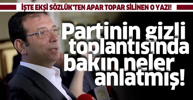 Ekşi Sözlük’te İstanbul itirafları! Partinin gizli toplantısında bakın neler anlatılmış