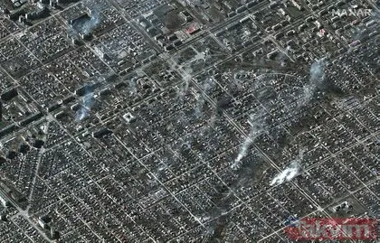 Rusya - Ukrayna savaşında dev yıkım uydu görüntülerine yansıdı! Mariupol kentinin eski halinden eser yok