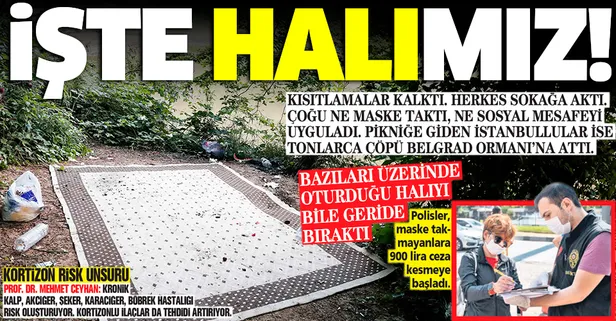 Kovid-19 kısıtlamaları kalktı pikniğe giden İstanbullular tonlarca çöpü Belgrad Ormanı'na attı!