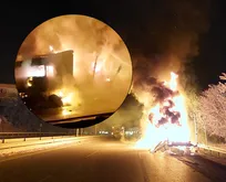 Samsun’da korku dolu anlar | Seyir halindeki TIR alev topuna döndü! Sürücü ölümden döndü