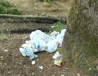 Piknikçiler Belgrad Ormanı’nı çöplüğe çevirdi