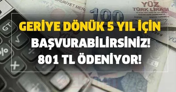 801 TL ödeme yapılacak! İşte detaylar