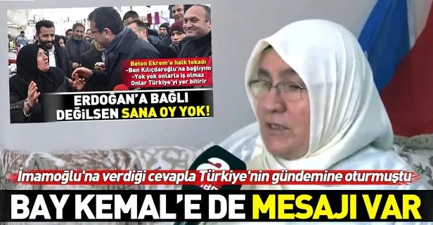 CHP’nin İstanbul adayı Ekrem İmamoğlu’na Sana oy yok diyen Maruze Teyze konuştu
