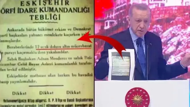 Başkan Erdoğan tarihi belgeyi göstererek sordu: "Bay Kemal'in geçen akşam söylediğinden farkı var mı?"-2